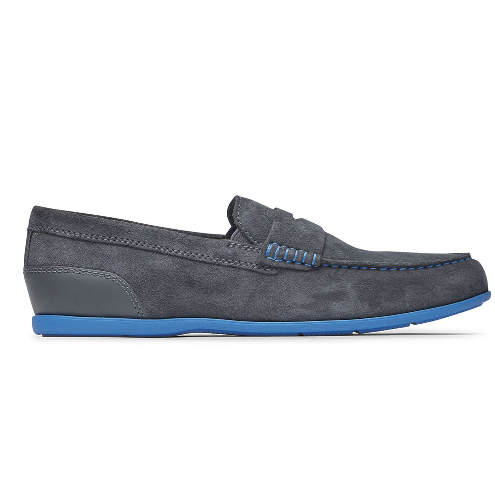 Slip-Ons Rockport Hombre Mexico - Malcom Penny Grises Oscuro - HGBCR0413